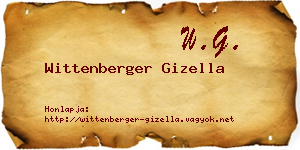 Wittenberger Gizella névjegykártya